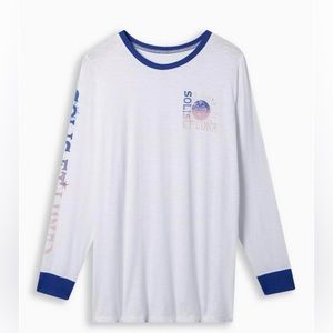 NWOT Torrid Luna Classic Fit Super Soft Slub Ringer Long Sleeved Crew 10 00